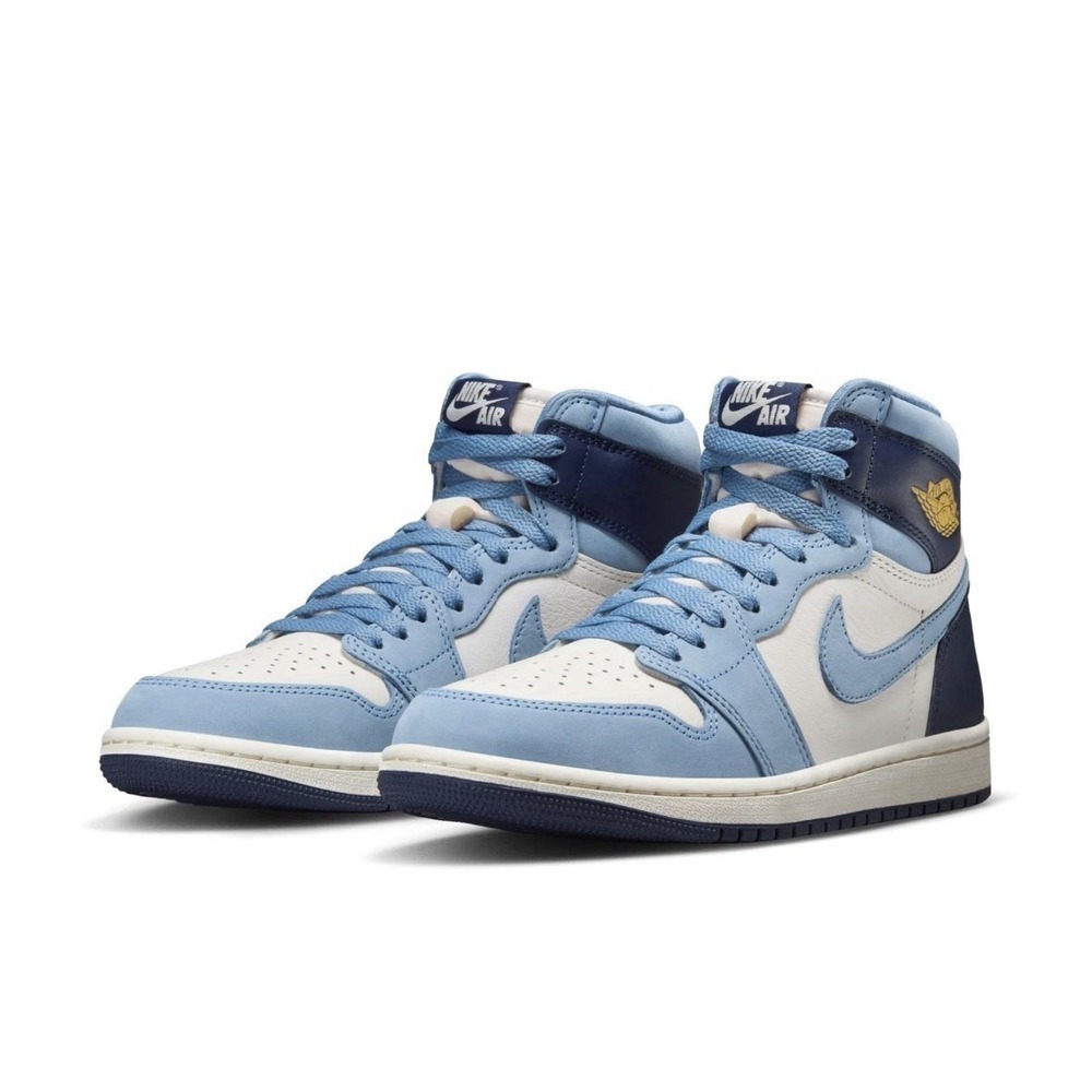 New Nike Women's Air Jordan RETRO 1 HIGH OG Size 10 First Flight Blue NIB